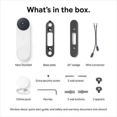 Google Nest Doorbell (Wired), 2nd Gen, 2022 GA03696-CA / GA02767 