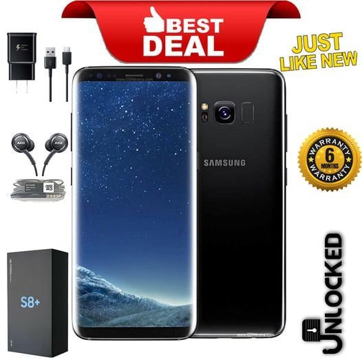 Samsung Galaxy S8+ Unlocked 64GB Canadian Version Black SM-G955W Smartphone