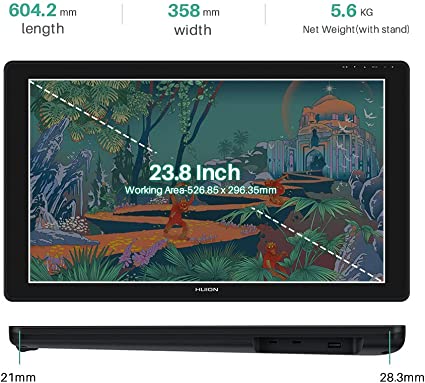 HUION KAMVAS 24 Plus Drawing Tablet Pen Display 140% sRGB Full