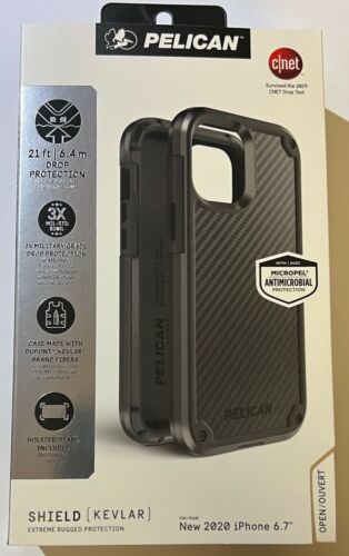 Pelican SHIELD CASE FOR APPLE IPHONE 12 PRO MAX - BLACK KEVLAR